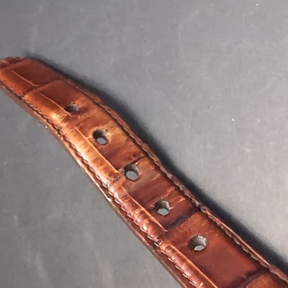Men's Brighton Tan/ Brown Braided Belt With Brass Buckle,Size 38. - Picture 10 of 12